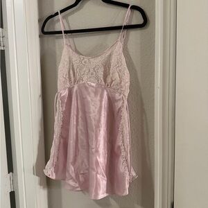 Chic Blush Lace Slip Dress